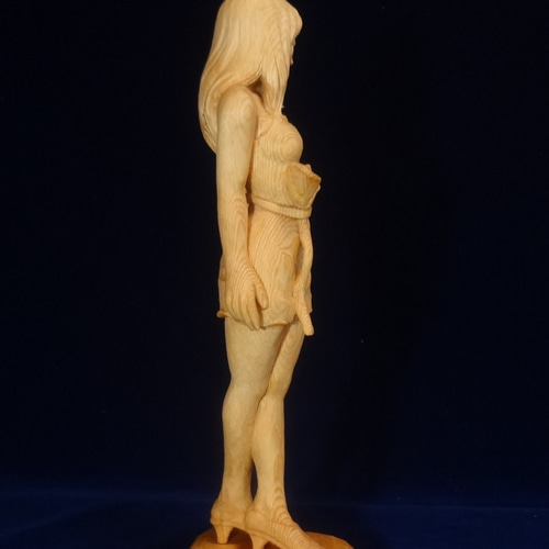 木彫刻 アート『 カラー 』 トルソ 裸婦 芸術 アート 女性