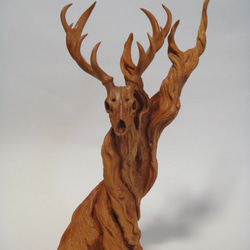 『 メトシェラ 』 木彫刻アート 旧約聖書　鹿　シカ　木　古木　芸術　桜 アート　art 3枚目の画像