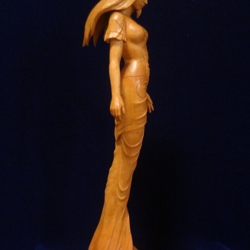 追憶の中で 』 木彫刻 アート 芸術 女神 女性 彫刻 佐藤史隆 通販