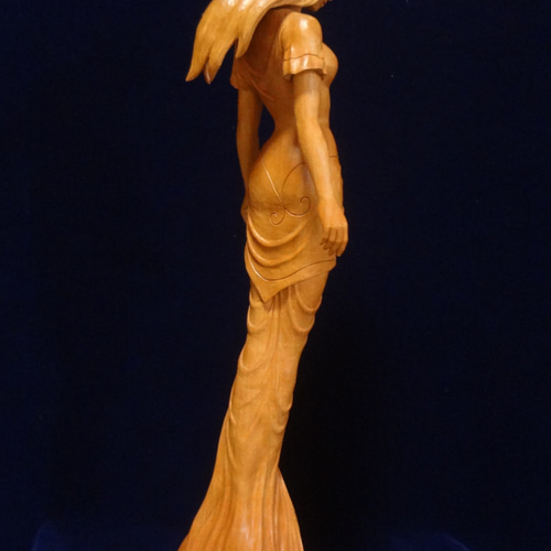 追憶の中で 』 木彫刻 アート 芸術 女神 女性 彫刻 佐藤史隆 通販