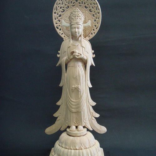 救世観音立像 』 仏教芸術 木彫刻 作品 立体・オブジェ 佐藤史隆 通販