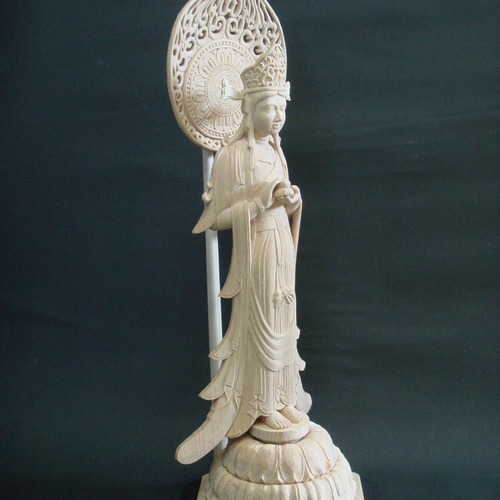 救世観音立像 』 仏教芸術 木彫刻 作品 立体・オブジェ 佐藤史隆 通販