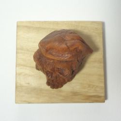『 メメント・モリ 』　木彫刻 アート スカル  頭蓋骨　髑髏 芸術 アート 女性  松 手彫り 彫刻 　ウィッチ 5枚目の画像