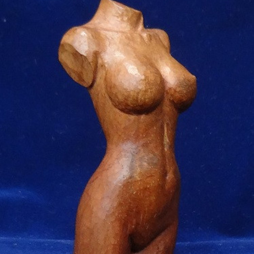 売却済 個人蔵 『 トルソー』 女性像 芸術作品 裸婦 木彫刻アート 立体