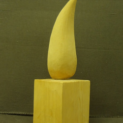 木彫刻　「植物のオブジェ」　 4枚目の画像