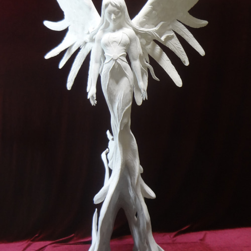 エトワール 』 木彫刻 アート 星 芸術 作品 天使 恒星 彫刻 佐藤史隆