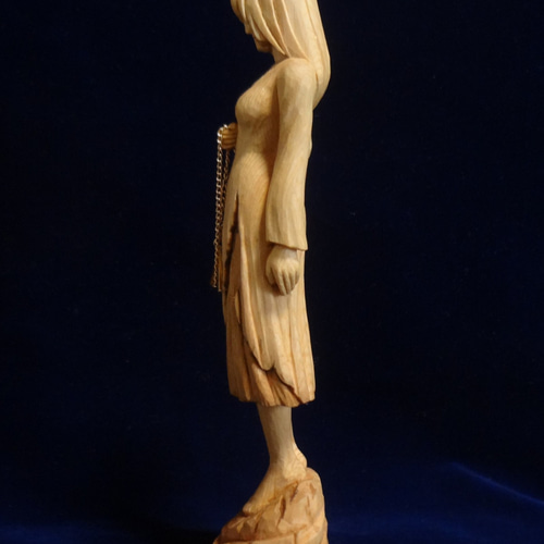 時を刻む少女 （小型版）』 木彫刻 芸術作品 彫刻 佐藤史隆 通販