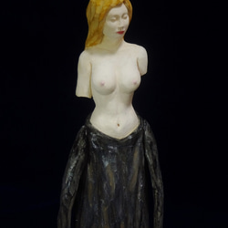 木彫刻 アート 『 星の巫女 』 芸術 裸婦　宇宙　トルソ　女性　恒星　ハンドメイド 4枚目の画像