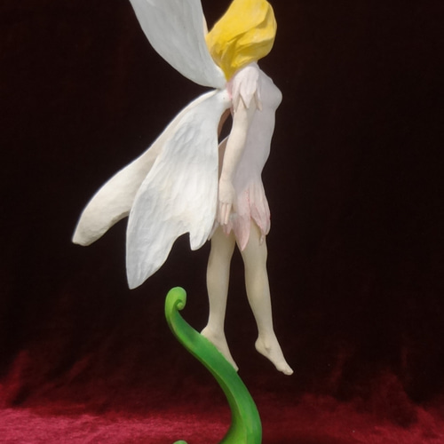絵画　フルーツと豆の木の妖精 フェアリー 』 木彫刻 アート 妖精 芸術作品 彫刻 佐藤史隆 通販