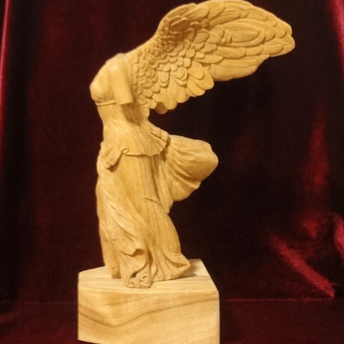 販売可 木彫刻 模刻 『 サモトラケのニケ 』 トルソ 天使 芸術 アート