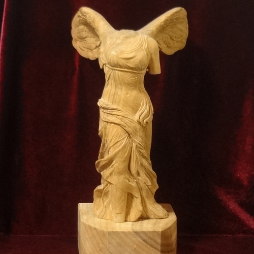 販売可 木彫刻 模刻 『 サモトラケのニケ 』 トルソ 天使 芸術 アート
