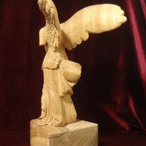 販売可 木彫刻 模刻 『 サモトラケのニケ 』 トルソ 天使 芸術 アート