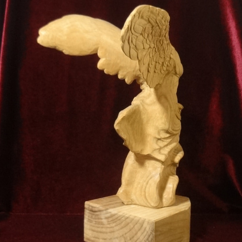 販売可 木彫刻 模刻 『 サモトラケのニケ 』 トルソ 天使 芸術 アート