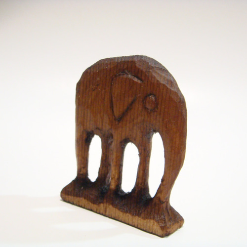 木彫刻 『 アート 象 』 ハンドメイド 動物 ゾウ 芸術 art 松 彫刻