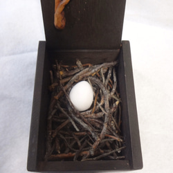 木彫刻アート 『 秘密の小箱 』 黒魔術 芸術 アート 檜 卵 木彫り 彫刻 　art 5枚目の画像