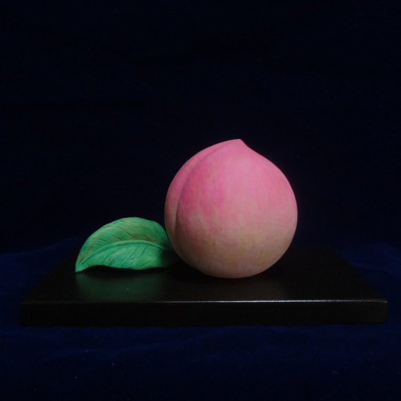 木彫アート 『 桃 』 もも　古代桃　果物　ピンク　 10枚目の画像