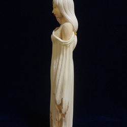 木彫刻 アート 『 星の神話 』 芸術 アート 女性 ハンドメイド 松 手彫り 彫刻 6枚目の画像