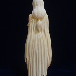 木彫刻 アート 『 星の神話 』 芸術 アート 女性 ハンドメイド 松 手彫り 彫刻 7枚目の画像