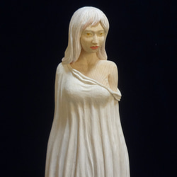 木彫刻 アート 『 星の神話 』 芸術 アート 女性 ハンドメイド 松 手彫り 彫刻 10枚目の画像