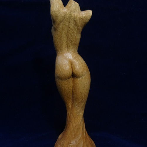 売却済 木彫刻トルソ 『 新緑 』 裸婦 女性像 彫刻 立体・オブジェ