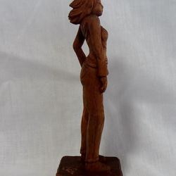 木彫刻 アート 『 希望 』 芸術 トルソ ハンドメイド 松 手彫り 裸婦 彫刻 女性 女神 4枚目の画像