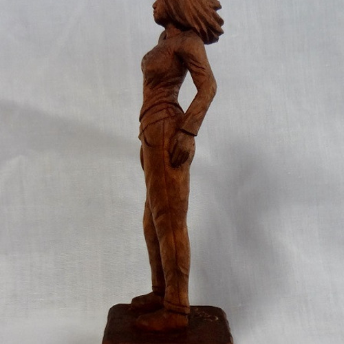木彫刻 アート 『 希望 』 芸術 トルソ ハンドメイド 松 手彫り 裸婦