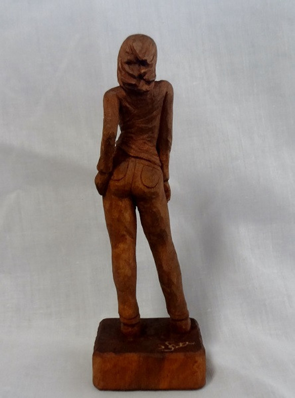 木彫刻 アート 『 希望 』 芸術 トルソ ハンドメイド 松 手彫り 裸婦 彫刻 女性 女神 6枚目の画像