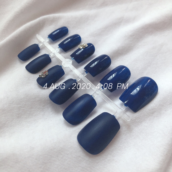 ネイビーネイル ネイルチップ（つけ爪） えるらて 通販 10059609