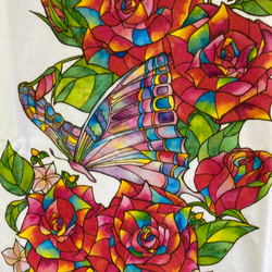薔薇ボタニカルノースリーブTシャツ 7枚目の画像