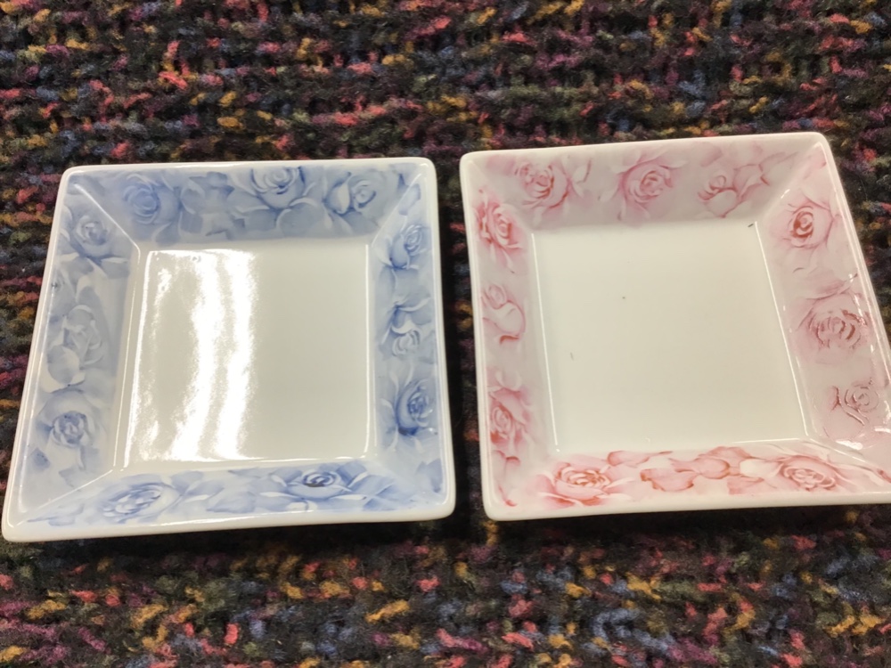 陶器 薔薇 手描き 小皿 2枚セット 小皿 私の食器棚 通販