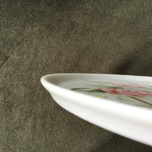 美品　大皿　陶器　絵付け 九谷焼・手描き絵付け 小皿【色絵葉文5寸皿】 | 九谷焼 真生窯