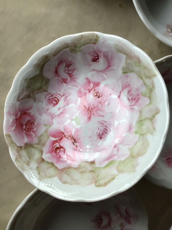 バラバラの薔薇の鉢　7枚揃えて出品 5枚目の画像