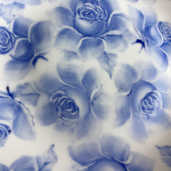 青い薔薇　絵皿　 4枚目の画像