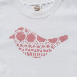 夏本番!オーガニックコットンの型染めTシャツ(ベンガラ染め/ビッグシルエット） 2枚目の画像