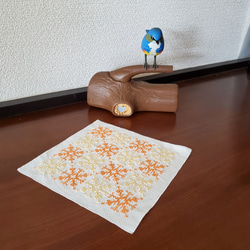 フェズ刺繍のミニクロス(オレンジ系) 5枚目の画像