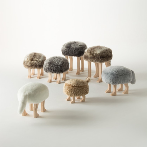 アニマルスツール　コヨーテ　匠工芸　ファー付き動物型スツール アニマルスツール コヨーテ 匠工芸 ファー付き動物型スツール