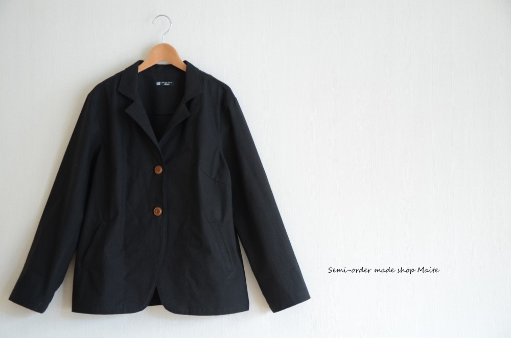 馬布のテーラードジャケット　ブラック