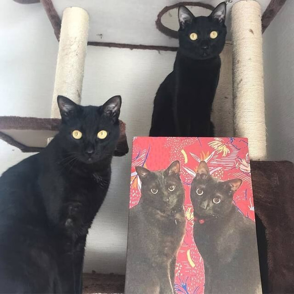 【いぬのきもち掲載商品】うちの子 花柄アート ポスター キャンバス │犬 猫 ペット 水彩画 似顔絵 7枚目の画像