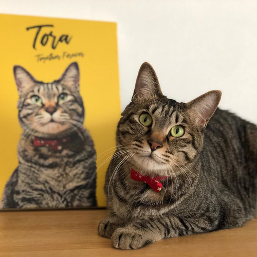 うちの子 アートポスター │犬 猫 ペット 水彩画 似顔絵 その他