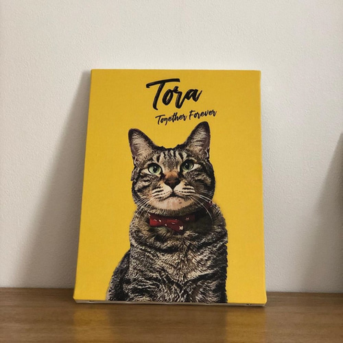 ペット 犬 猫 イラスト 写真 メモリアル 似顔絵 ポスター うちの子 06 雑誌️いぬのきもち掲載商品】うちの子 アートポスター │犬 猫