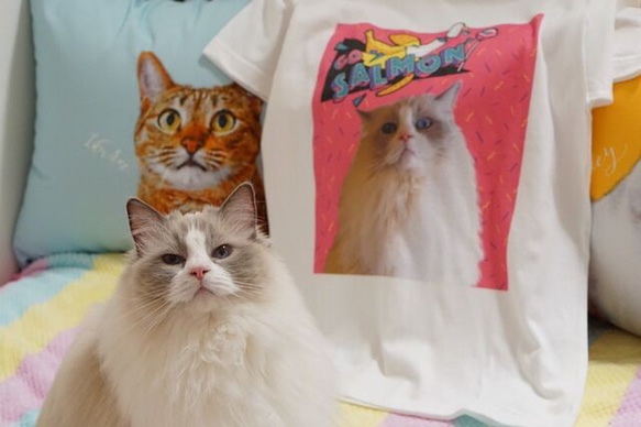 うちの子Tシャツ <80's カラフル> │犬 猫 ペット 2枚目の画像