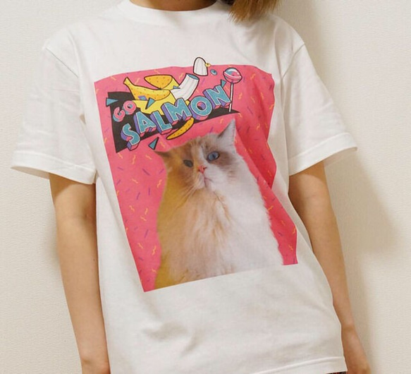 うちの子Tシャツ <80's カラフル> │犬 猫 ペット 3枚目の画像