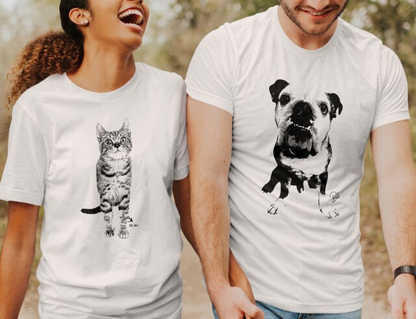 "うちの子" 写真で作るシンプル Tシャツ │犬 猫 ペット 1枚目の画像