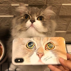 うちの子 ドアップ イラストスマホケース│犬 猫 4枚目の画像