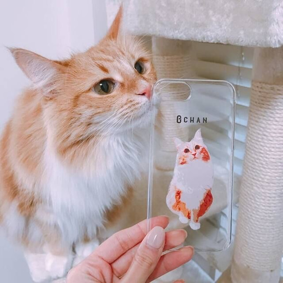 うちの子クリアケース<全身> │猫 犬 ペット スマホケース iPhoneケース 2枚目の画像