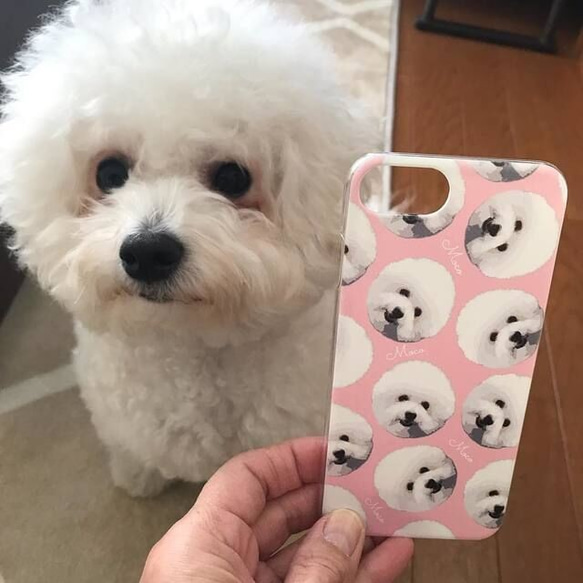 うちの子柄 犬のスマートフォンケース│犬 ペット 2枚目の画像