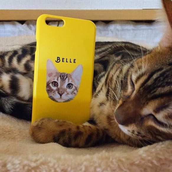 ペットのお写真で作るイラストおしゃれスマホケース│犬 猫 2枚目の画像