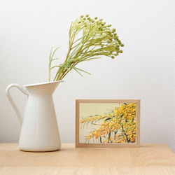 ミモザ / アートポスター 黄色の花 写真 アカシア カラー アートプリント 横向き 自然 フラワー 5枚目の画像