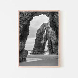 スペイン、ガリシアのビーチ / アートポスター 風景写真 インテリア 岩 自然 穴 アーチ 海 浜辺 6枚目の画像