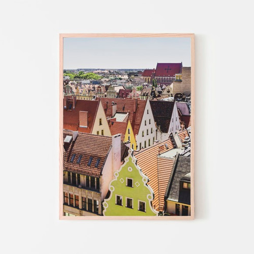 ポーランドの街並み / アートポスター カラー インテリア 縦長